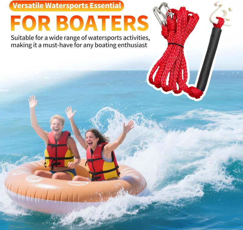 NIUTRIP Heavy Duty Boat Tow Harness for Tubing, Fits 4 Riders, Quick-Connect Clip for Easy Attachment, Durable Tow Rope for tubing - Image 4